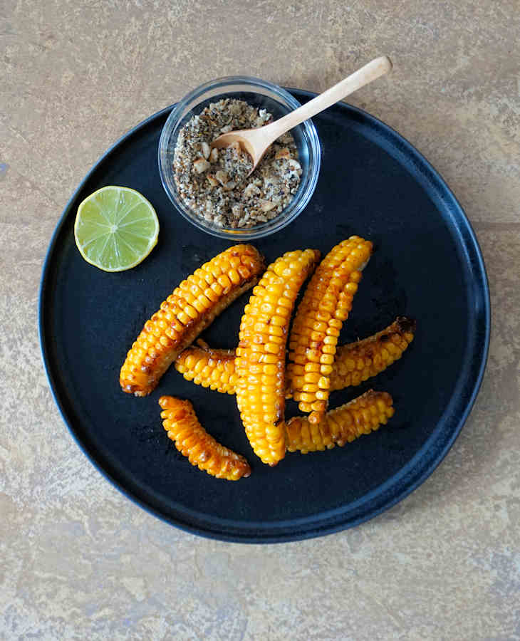 corn ribs with dukkah cuisinefiend.com