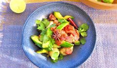 spicy bacon cucumber and potato salad