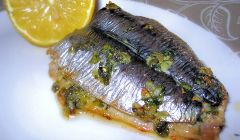 Baked sardines