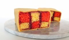 raspberry and lemon battenberg