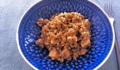 brown rice with mushrooms