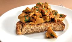 sauteed chanterelles on toast