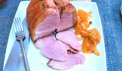 cider braised ham