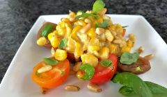 Sweetcorn with tomatoes