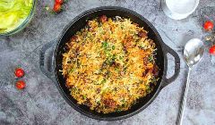 crispy rice with chorizo