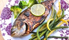 grilled balsamic bream