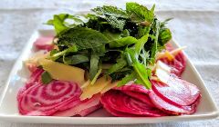 raw beetroot and herb salad