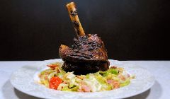 lamb shank with cabbage