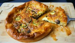 mushroom and fondue pie