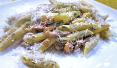 Penne with wild mushrooms