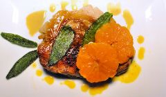pork steaks with clementines
