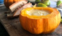 fondue in a pumpkin