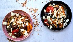 roasted vegetables with feta