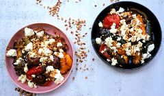 roast vegetables with feta