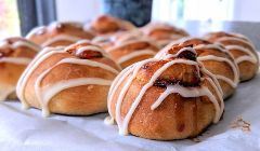 sourdough jam buns