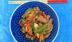 sticky pork stir fry