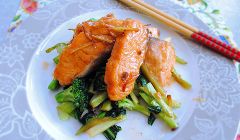 stir fried salmon