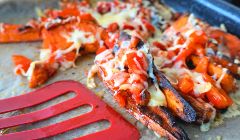 loaded sweet potato wedges