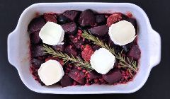 twice roasted beetroot with pomegranate