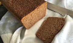 wholemeal loaf on rye starter