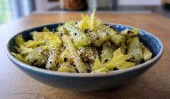 celery salad with furikake