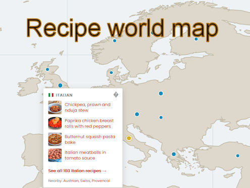 Recipe world map