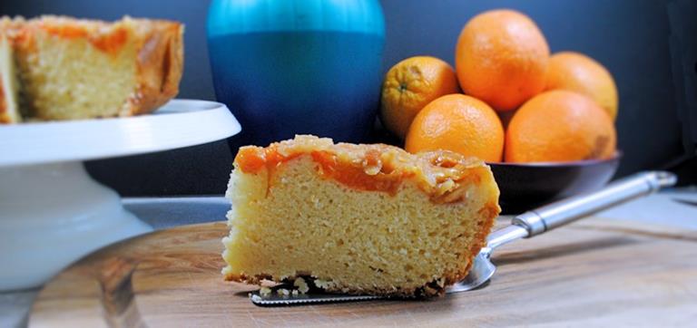 Apricot upside-down cake