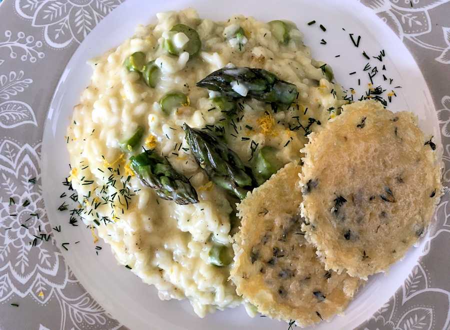 Asparagus risotto