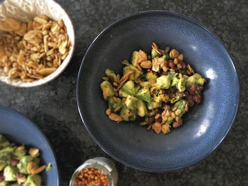 avocado and red bean salad
