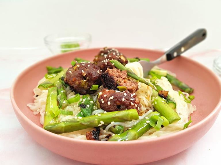 baked meatballs korean barbecue style cuisinefiend.com