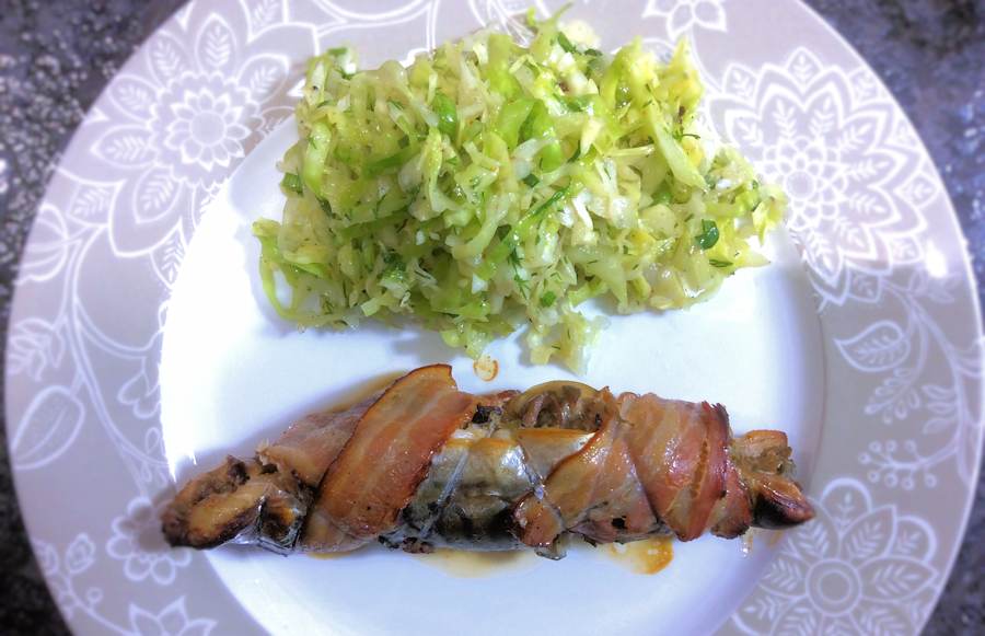 Baked mackerel