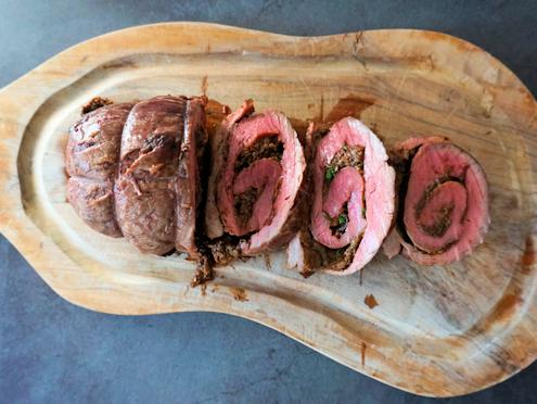 beef fillet stuffed with porcini