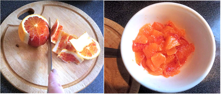 Filleting an orange