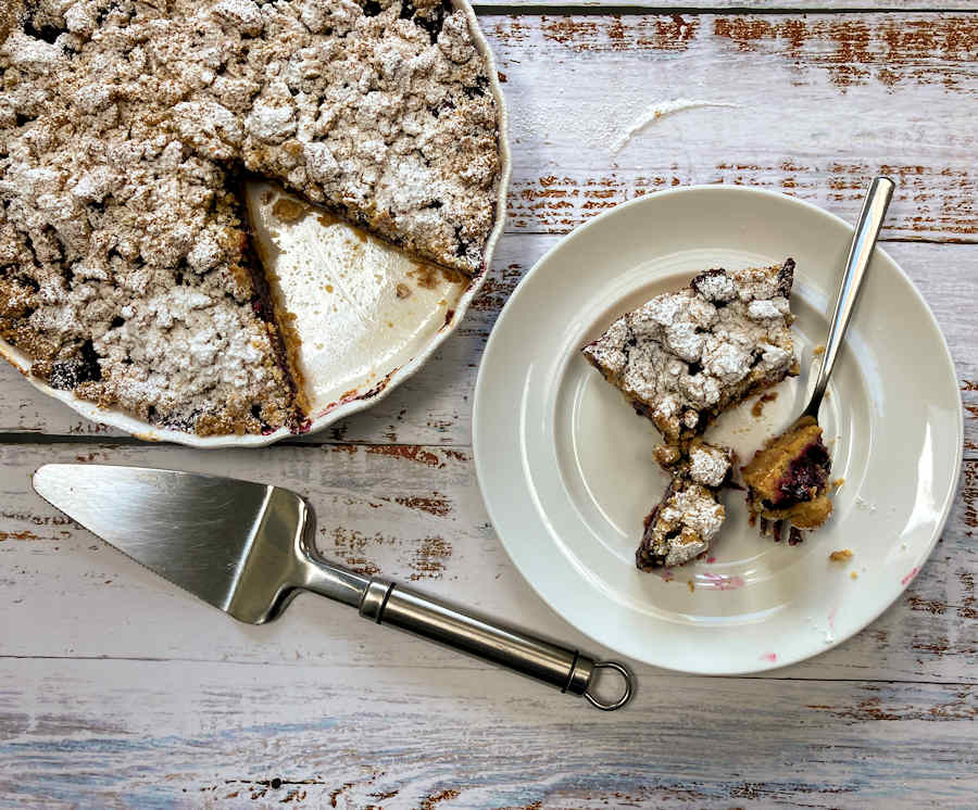 blueberry cornmeal shortbread tart cuisinefiend.com