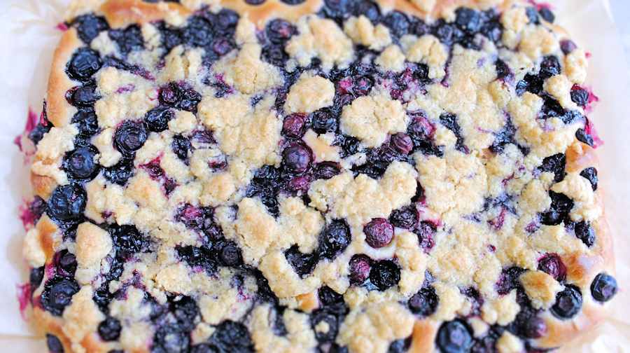 Blueberry focaccia