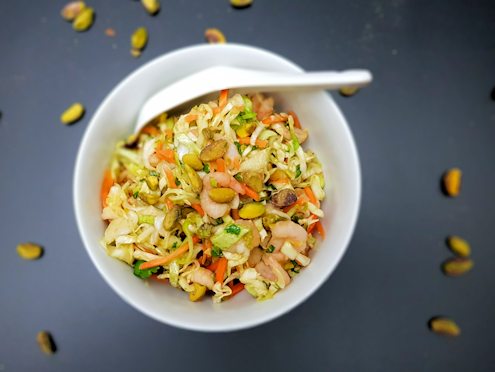 cabbage and prawn salad