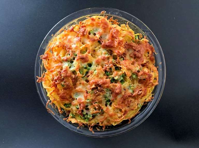tagliatelle carbonara bake cuisinefiend.com