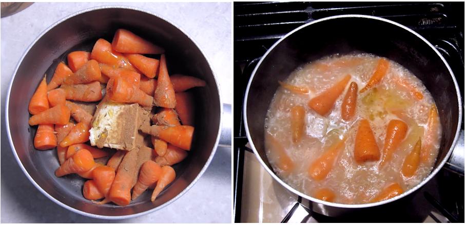 Carrots cooking
