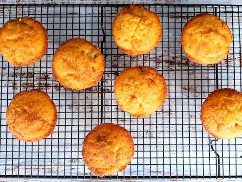 cherry cornmeal muffins
