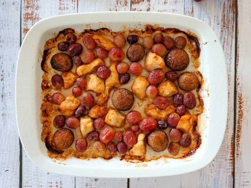 chicken with grapes and olives