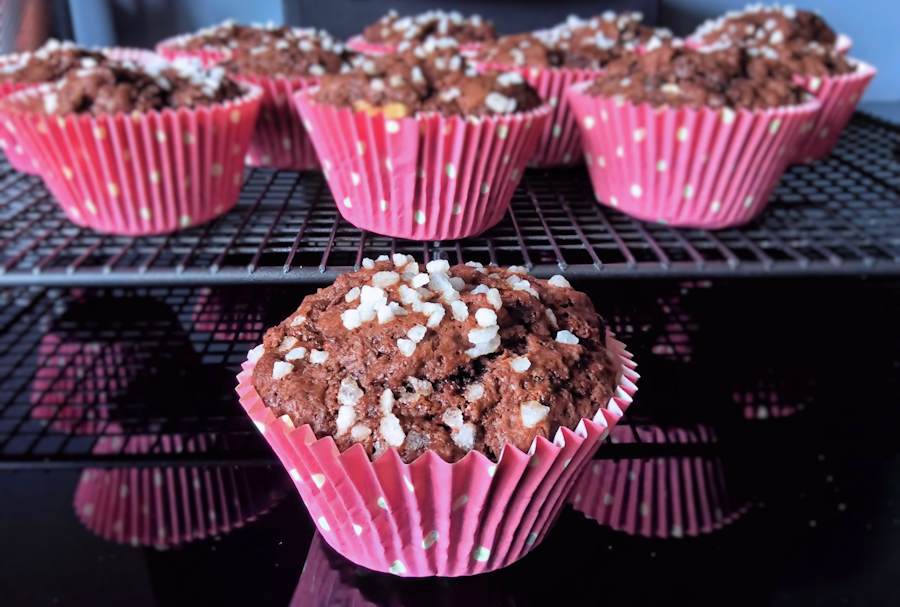 Double chocolate muffins