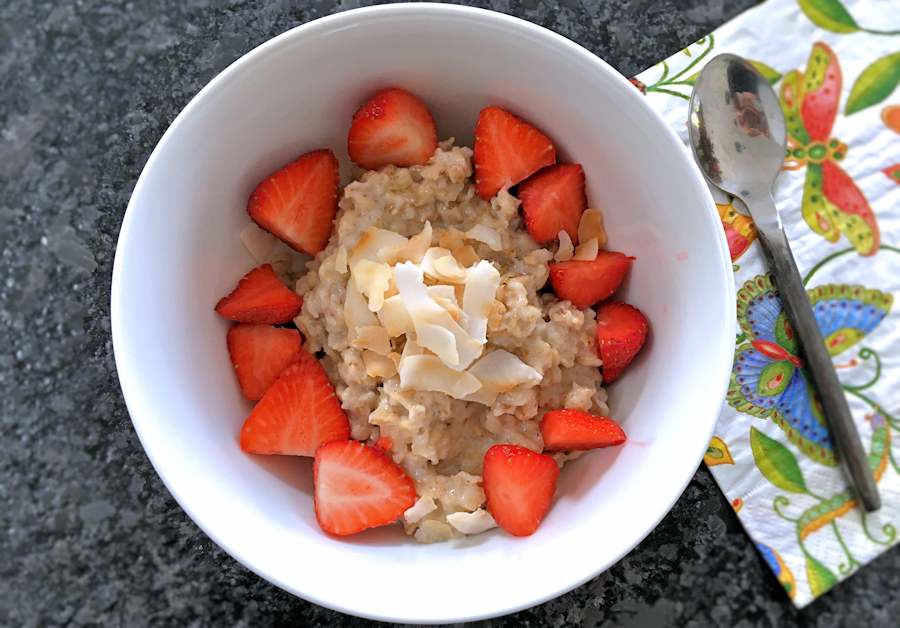 Dairy free porridge with coconut milk