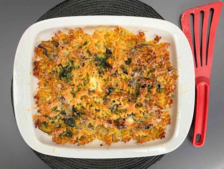 herby roasted courgette pasta bake cuisinefiend.com