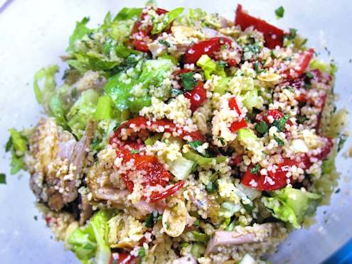 couscous salad with chicken