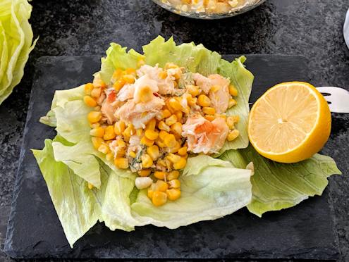 crab and sweetcorn salad