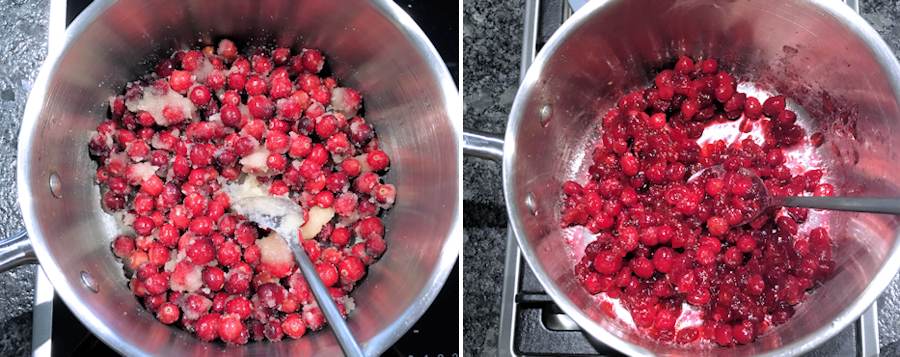 Cooking cranberries