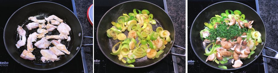 chicken leeks and mushrooms
