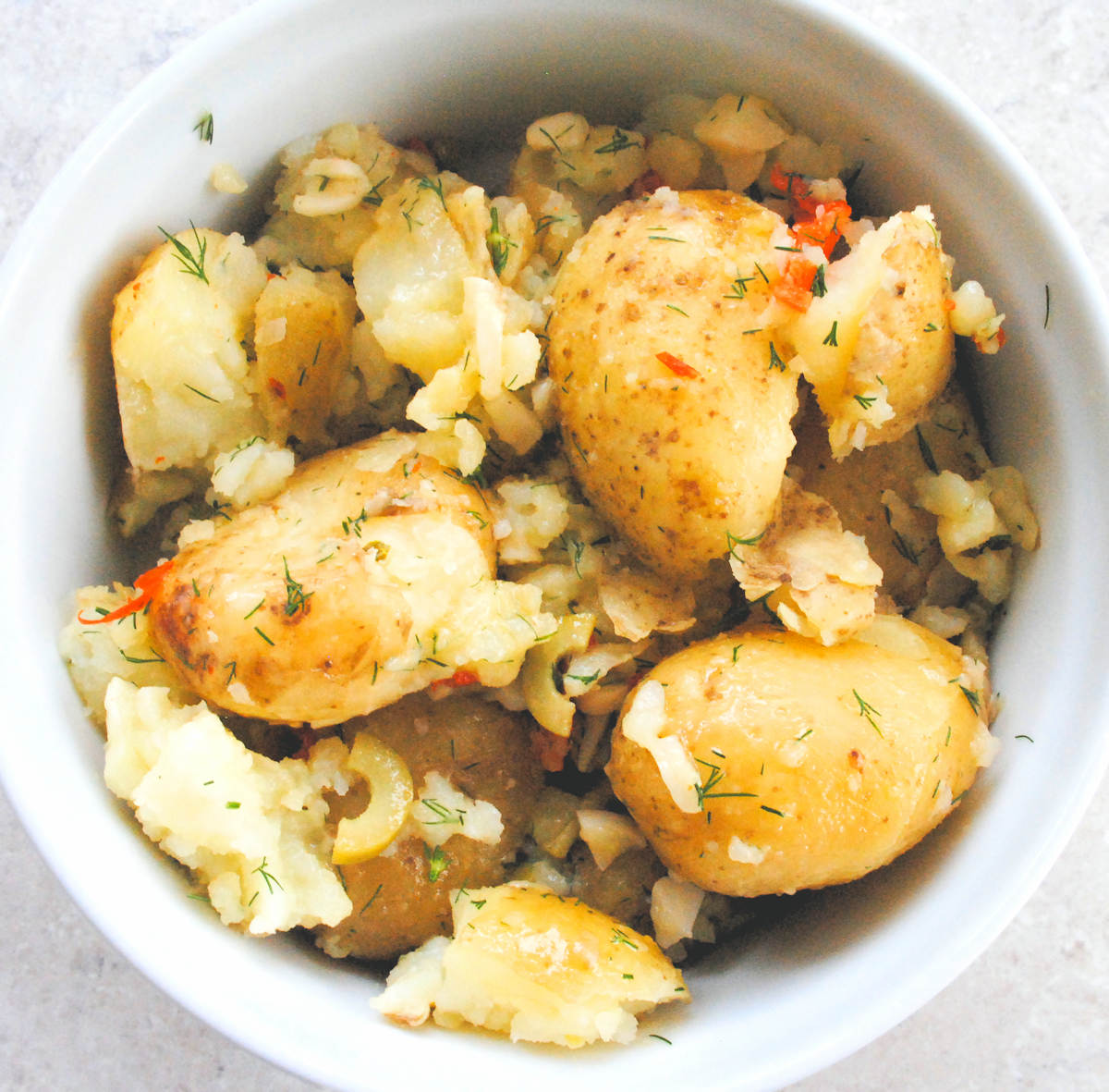 Crushed New Potatoes, Recipe