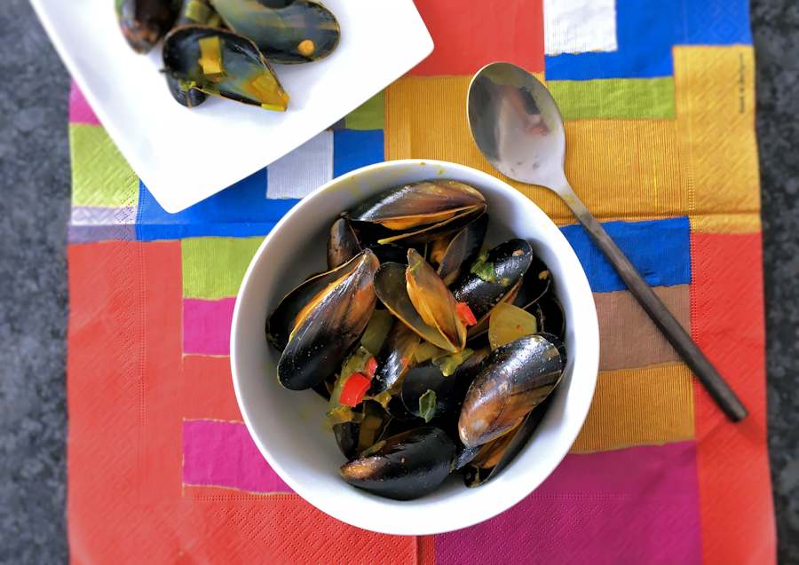 Curried mussels