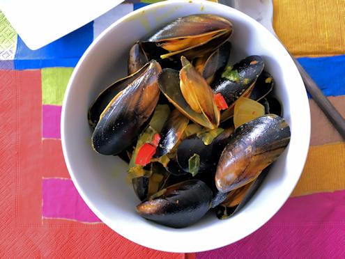  Curried mussels 